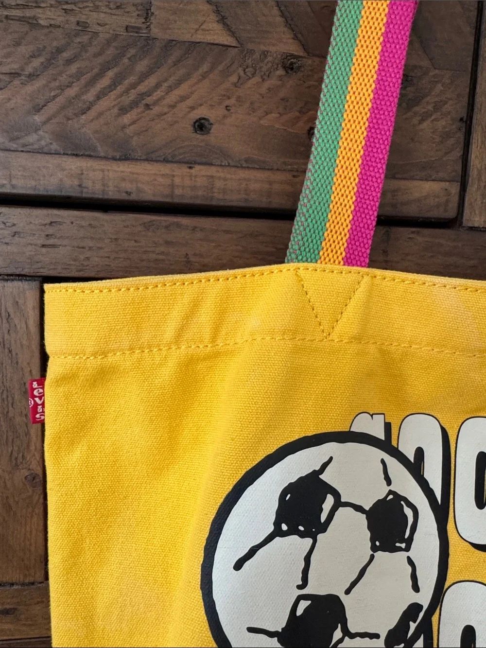 Levi's x Peanuts Snoopy Sport Goal Tote Bag Yellow Rare 2019 Capsule Collab